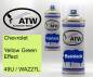 Preview: Chevrolet, Yellow Green Effect, 49U / WA227L: 400ml Sprühdose + 400ml Klarlack - Set, von ATW Autoteile West.